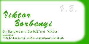 viktor borbenyi business card